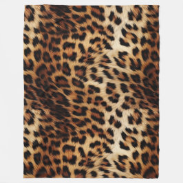 Leopard Print Fur Fleece Deken