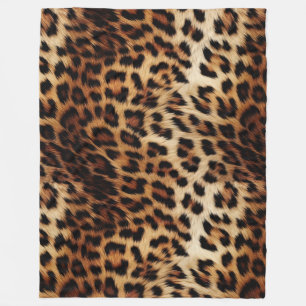 Leopard Print Fur Fleece Deken