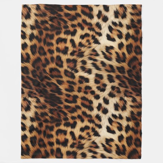 Leopard Print Fur Fleece Deken (Voorkant)