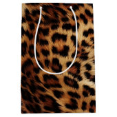 Leopard Print Fur Medium Cadeauzakje (Voorkant)