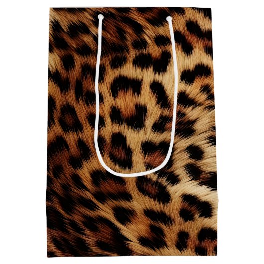Leopard Print Fur Medium Cadeauzakje (Achterkant)
