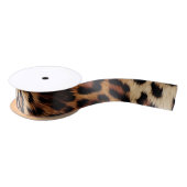 Leopard Print Fur Satijnen Lint (Spoel)