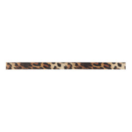 Leopard Print Fur Satijnen Lint