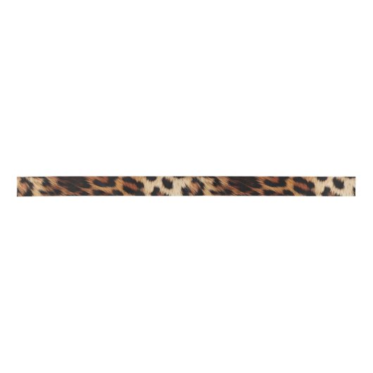 Leopard Print Fur Satijnen Lint (Voorkant)
