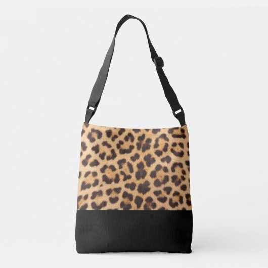 Leopard Print Gepersonaliseerde crossbody tas (Achterkant)