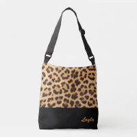 Leopard Print Gepersonaliseerde crossbody tas