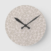 Leopard Print Glam 2 #patroon #ontwerp Ronde Klok (Voorkant)