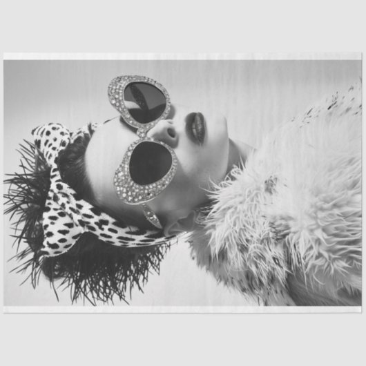 Leopard Print Glam Retro Decoupage Tissuepapier (Voorkant)