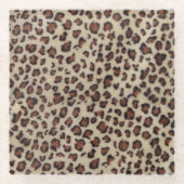Leopard Print Glazen Onderzetter (Voorkant)