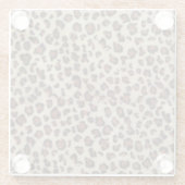 Leopard Print Glazen Onderzetter (Achterkant)