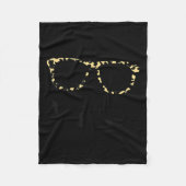 Leopard Print Gles Jack O Lantern Halloween For Wo Fleece Deken (Voorkant)