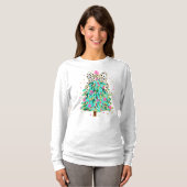 Leopard Print + Glitter Christmas LS Shirt (Voorkant volledig)