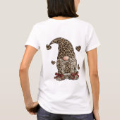 Leopard Print Gnome PNG Sublimation Design Leopard T-shirt (Achterkant)