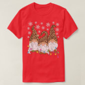 Leopard Print Gnomen Xmas Funny Kerstmis Gnome T-shirt (Design voorkant)