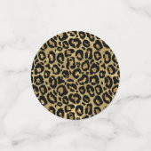 Leopard Print Gold Black Animal Print Confetti (Kleine voorkant)