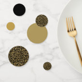 Leopard Print Gold Black Animal Print Confetti (Groep)