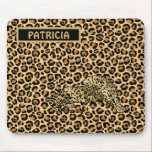 Leopard Print Gold Brown Funky Fun Naam Muismat<br><div class="desc">De Leopard Print Gold Black Gold Funky Fun — ja,  geniet van plezier — helder,  vrolijk en met jouw naam (of als geschenk). Om het even welke ontwerpvragen,  verzend enkel een e-mail naar charmdesignstudio@rcn.com en wij zullen zeer verheugd zijn om te helpen.</div>