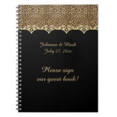 Leopard Print Gold Diamonds Guest Book Notitieboek (Voorkant)