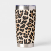 Leopard Print Gold Shine Bright Geïsoleerde Drinkbeker (Achterkant)