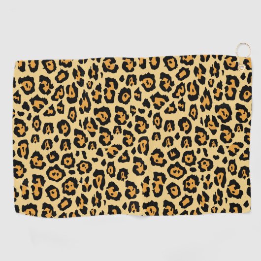 Leopard Print Golfhanddoek (Horizontaal)