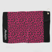 Leopard Print Golfhanddoek (Horizontaal)