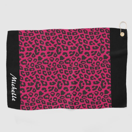 Leopard Print Golfhanddoek (Horizontaal)