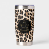 Leopard Print Goud Mooi Geïsoleerde Drinkbeker (Voorkant)