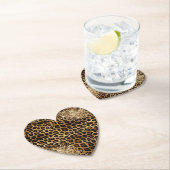 Leopard Print Gouden Glitzy Glitter Glitter Kartonnen Onderzetters (Insitu)