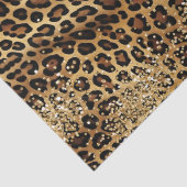 Leopard Print Gouden Glitzy Glitter Glitter Tissuepapier (Detail)