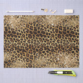 Leopard Print Gouden Glitzy Glitter Glitter Tissuepapier (Craft)