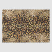 Leopard Print Gouden Glitzy Glitter Glitter Tissuepapier (Voorkant)