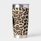 Leopard Print Gouden Kussen Geïsoleerde Drinkbeker (Links)