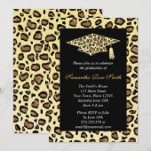 Leopard Print Graduation Party Kaart (Voorkant / Achterkant)