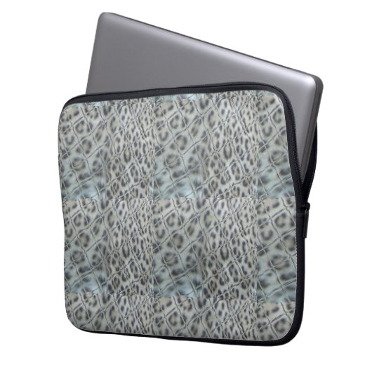 Leopard Print Graphic Electronics Bag Laptop Sleeve (Voorkant Links)