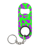 Leopard Print Green Paars Mini Flessenopener (Voorkant)