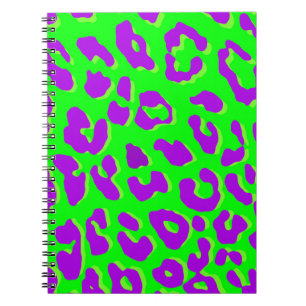 Leopard Print Green Paars Notitieboek