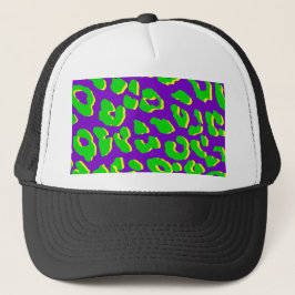 Leopard Print Green Paars Yellow Trucker Pet