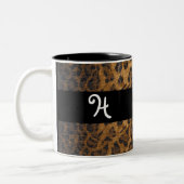 Leopard Print H monogram initiaal Coffee Mok Cup (Links)
