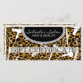 Leopard Print Hair & Beauty Gift Certificate (Voorkant / Achterkant)