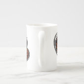 Leopard Print Hand getrokken hart Porselein Kop (Achterkant)