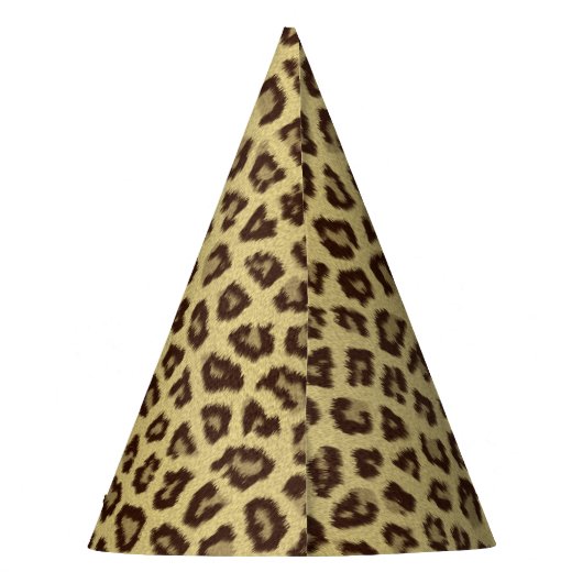 Leopard Print Happy Birthday Party Pet Feesthoedjes (Achterkant)