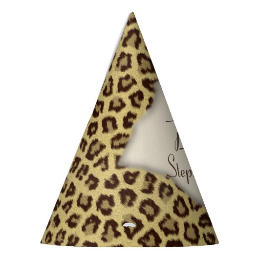 Leopard Print Happy Birthday Party Pet Feesthoedjes (Links)