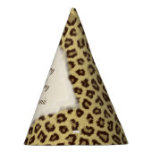 Leopard Print Happy Birthday Party Pet Feesthoedjes (Rechts)