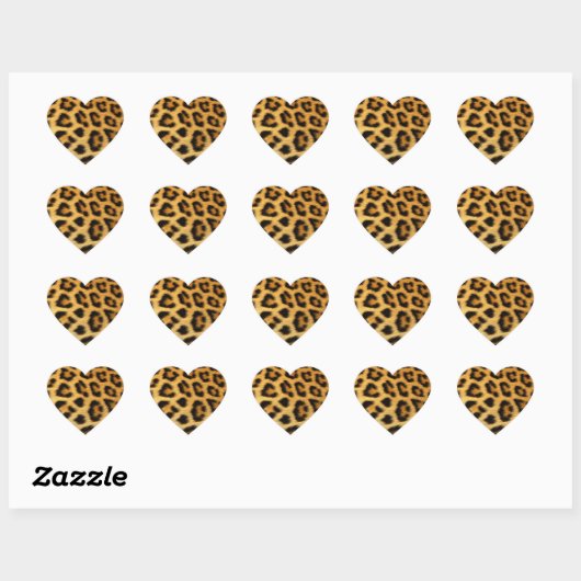 Leopard Print Hart Sticker (Vel)