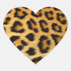 Leopard Print Hart Sticker
