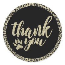 Leopard Print Hartelijk dank Sticker