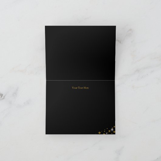 Leopard Print & Heels Gold bedankkaart (Binnen)