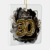 Leopard Print Hip Celebrating 30 Birthday Photo Keramisch Ornament (Rechts)