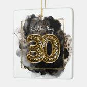 Leopard Print Hip Celebrating 30 Birthday Photo Keramisch Ornament (Links)