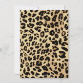 Leopard Print Hot Pink Bow Meisje Baby shower Kaart (Achterkant)